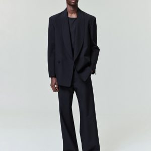 Wool Poplin Casual Flat Front Pants