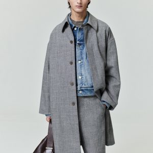Mouline Wool Relaxed Trench Coat