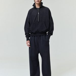 Sunfaded Half Zip Polo Sweatshirt