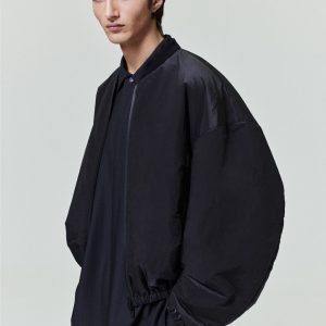 Nylon Taffeta Padded Bomber Jacket