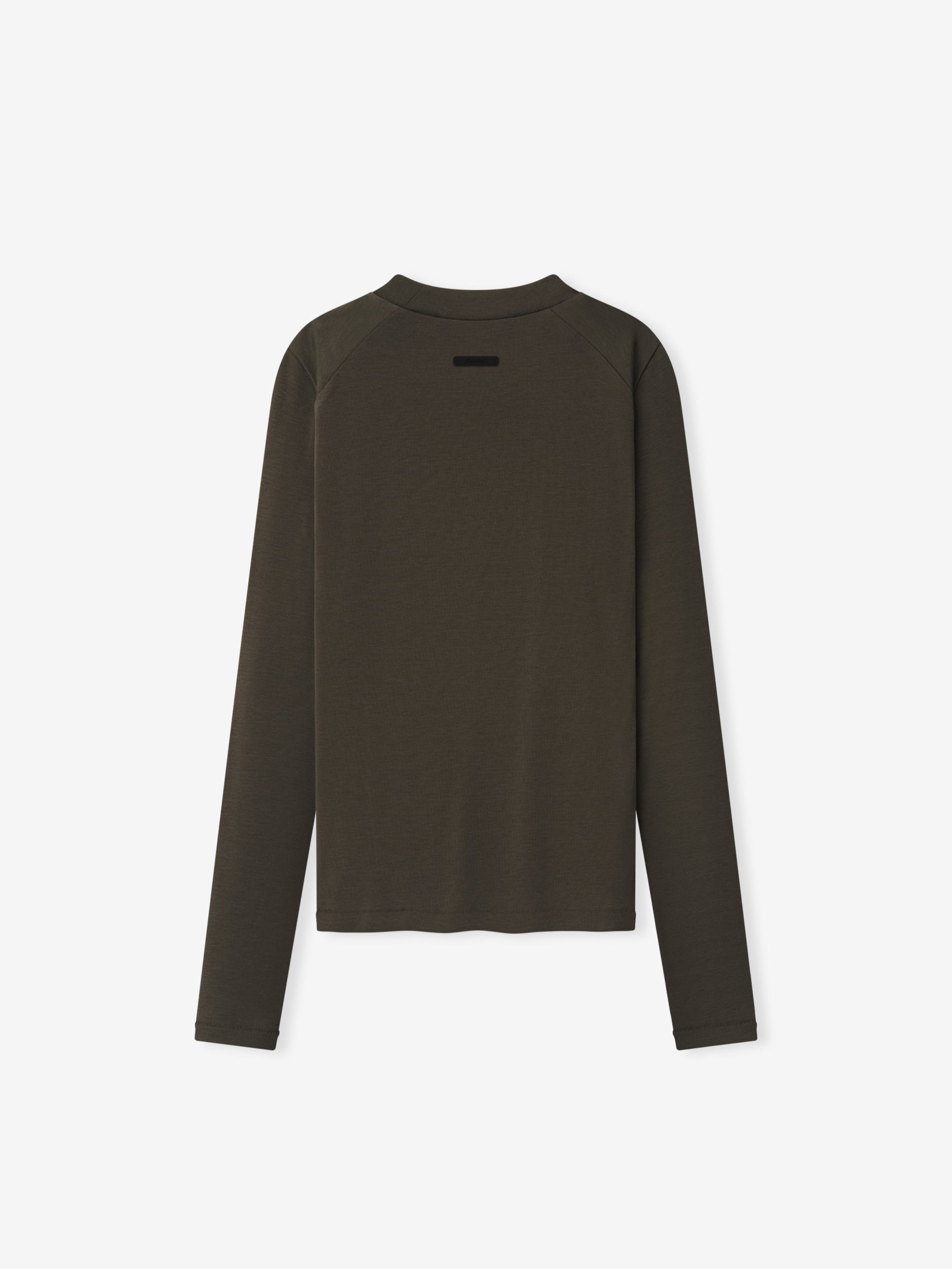 Womens Rib Fitted Long Sleeve Tee - Image 2