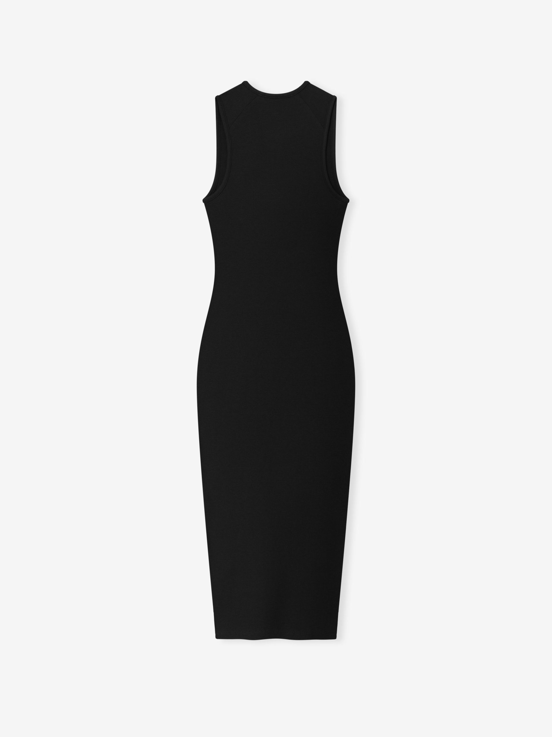 Womens Rib Knit Fitted Long Tank Dress - Image 2