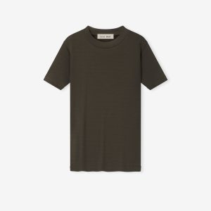 Womens Rib Fitted Short Sleeve Tee