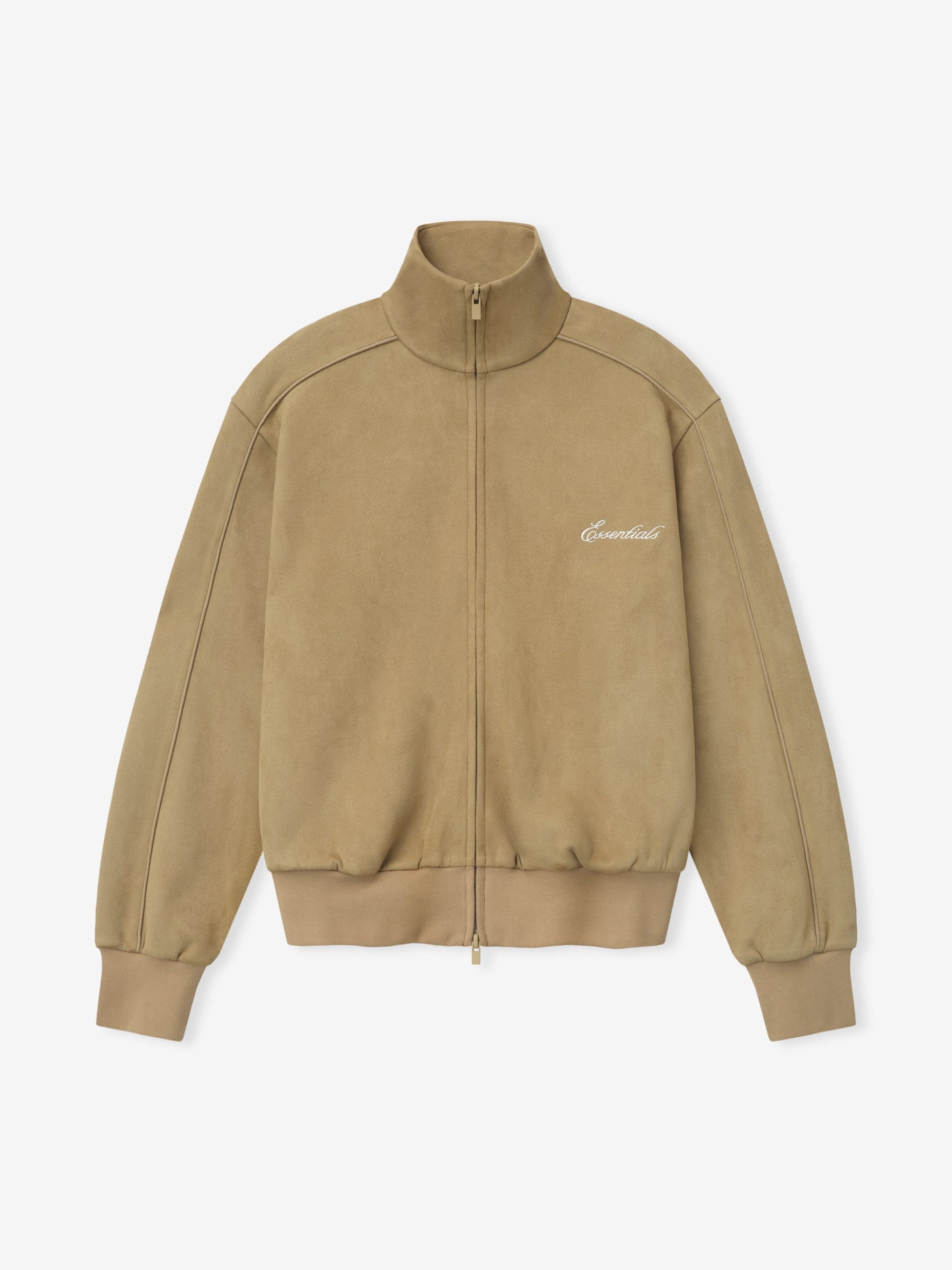 Womens Suede Fleece Signature Vintage Track Jacket - Image 2