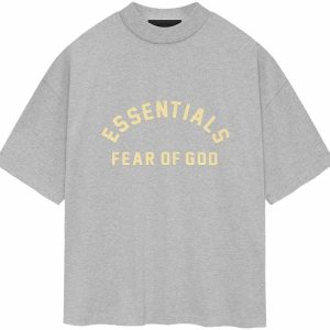 Fear of God Essentials Heavy Jersey Crewneck Tee Light Heather Grey