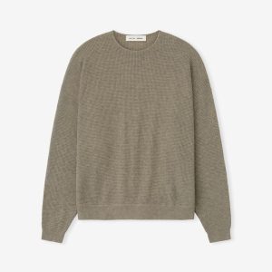 Waffle Crewneck 90s Sweater