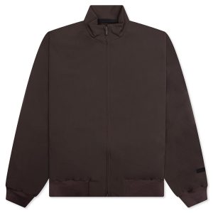 Bonded Nylon Bomber Jacket - Brown