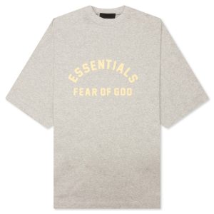 Heavy Jersey Crewneck T-Shirt - Light Heather Grey
