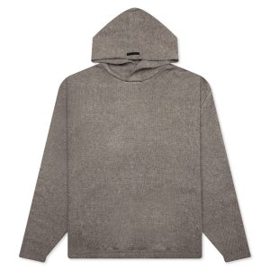 Essentials Knit Hoodie - Heather Grey
