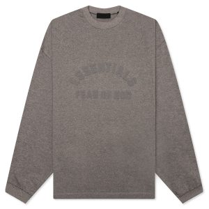 Heavy Long Sleeve Tee - Heather Grey