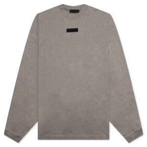 Essentials L/S Tee - Heather Grey