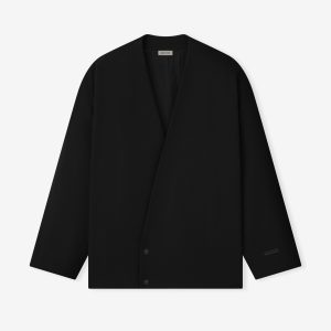 Easy Care Wool Relaxed Lapelless Jacket