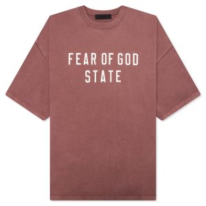 Heavy Crewneck Tee - Crimson
