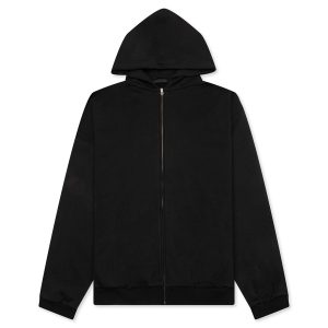 Heavy Fleece Fullzip Hoodie - Black