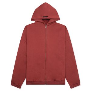 Heavy Fleece Fullzip Hoodie - Crimson