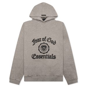Heavy Fleece Vintage Shrunken Hoodie - Heather Gray