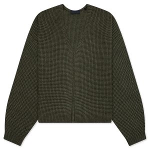 Heavy Waffle Cardigan - Military