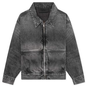 Kid's Denim Trucker Jacket - Vintage Black