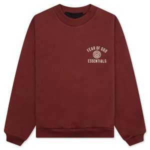 Kid's Fleece Crewneck - Crimson