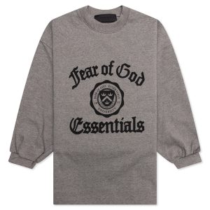 Kid's Heavy Long Sleeve Tee - Heather Gray