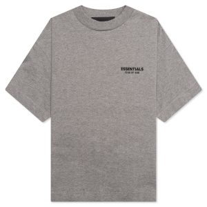 Kid's Jersey Crewneck Tee- Heather Gray