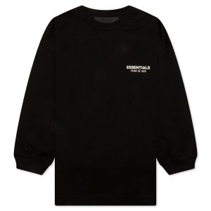 Kid's Jersey Long Sleeve Tee - Black