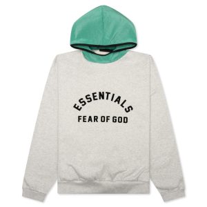 Nylon Fleece Hoodie - Light Heather Grey