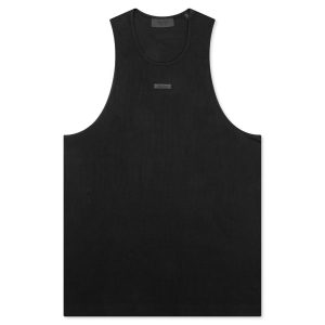 Ribbed Tank - Black