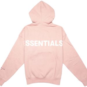 Fear of God Essentials Pink 3M Logo Pullover Hoodie Blush