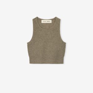 Womens Waffle Knit Sport Tank